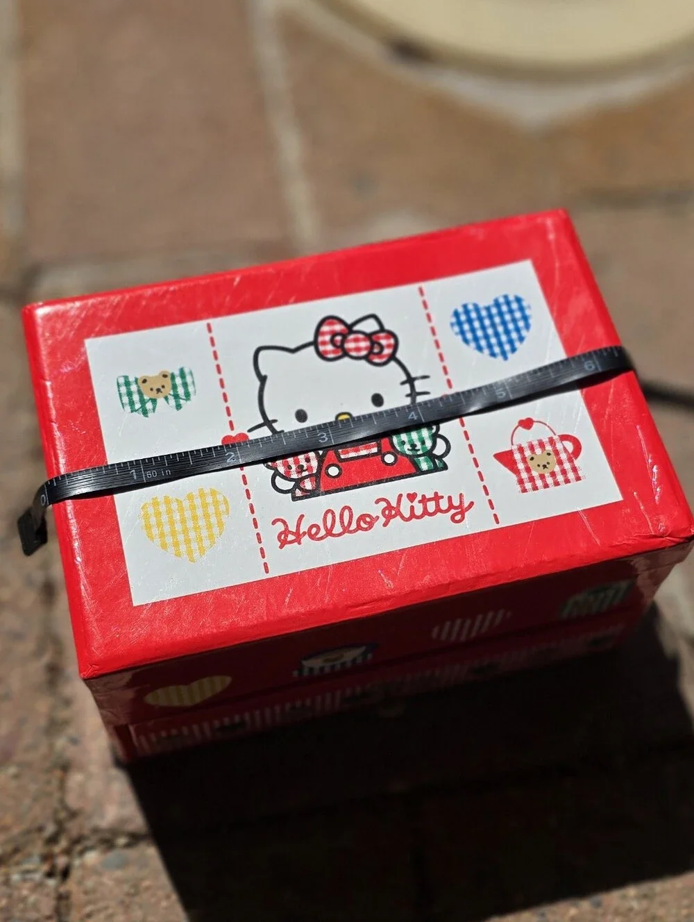 1990's NEW vintage SANRIO Hello Kitty double-tiered stamps, stickers, paper